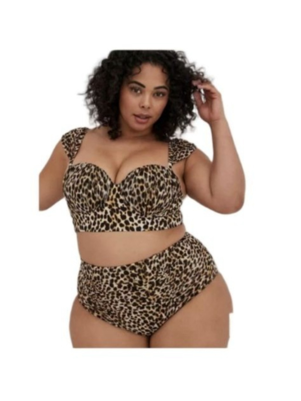 Torrid Leopard cheeta wire Bikini Set Plus Size 4X Brown Black baddie mob wife